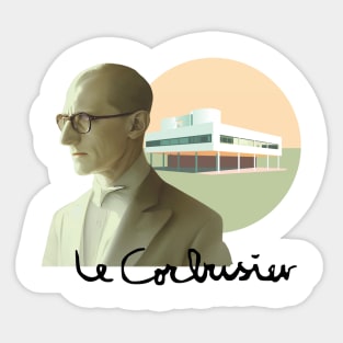 Le Corbusier and Villa Savoye Sticker